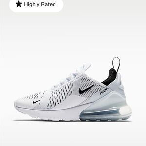 Nike Air Max 270 White/Black Athletic Shoes